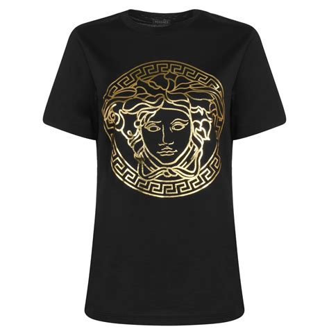 versace collection tee shirt half medusa|Versace baroque t shirt.